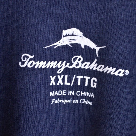 NEW Tommy Bahama Mens Sweater Navy Blue Zip - Picture 8 of 10